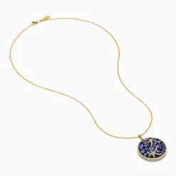 Necklaces & Pendants|Effy Jewelry Seaside 14K Yellow Gold Tanzanite u0026 Diamond Starfish Pendant