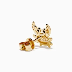 Earrings|Effy Jewelry Seaside 14K Yellow Gold White u0026 Black Diamond Crab Earrings