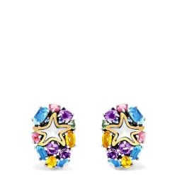 Earrings|Effy Jewelry Seaside Sterling Silver Multi Gemstone Starfish Earrings, 5.20 TCW