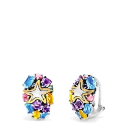 Earrings|Effy Jewelry Seaside Sterling Silver Multi Gemstone Starfish Earrings, 5.20 TCW