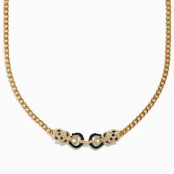 Necklaces & Pendants|Effy Jewelry Signature 14K Gold White and Black Diamond Necklace