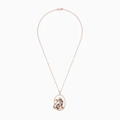 Necklaces & Pendants|Effy Jewelry Signature 14K Rose Gold Diamond and Emerald Panther Pendant, 1.75 TCW