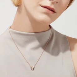 Necklaces & Pendants|Effy Jewelry Signature 14K Rose Gold Diamond and Tsavorite Garnet Mini Pendant, 0.18 TCW