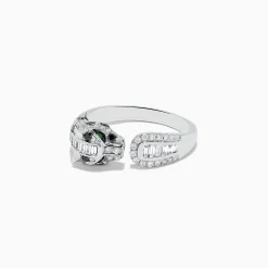Rings|BH Multi Signature 14K White Gold and Emerald Panther Ring
