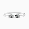 Bracelets|Effy Jewelry Signature 14K White Gold Diamond and Tsavorite Bangle