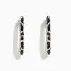 Earrings|Effy Jewelry Signature 14K Yellow Gold Black, Espresso, and White Diamond Earrings