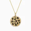 Necklaces & Pendants|Effy Jewelry Signature 14K Yellow Gold Black White and Espresso Diamond Spot Pendant