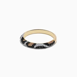 Rings|Effy Jewelry Signature 14K Yellow Gold Black, Espresso, and White Diamond Ring