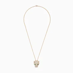 Necklaces & Pendants|BH Multi Signature 14K Yellow Gold Diamond u0026 Emerald Panther Pendant, 3.23 TCW