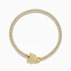 Bracelets|Effy Jewelry Signature 14K Yellow Gold Diamond Tennis Bracelet with Panther Clasp