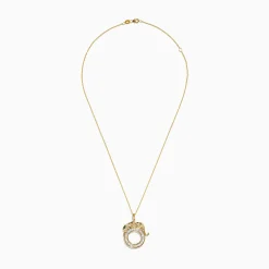 Necklaces & Pendants|Effy Jewelry Signature 14K Yellow Gold Diamond and Emerald Pendant