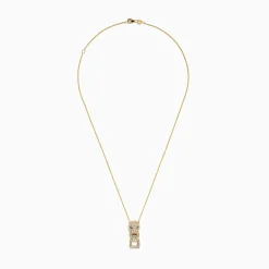 Necklaces & Pendants|Effy Jewelry Signature 14K Yellow Gold Emerald and Diamond Panther Pendant