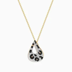 Necklaces & Pendants|Effy Jewelry Signature 14K Yellow Gold Multi Diamond Leopard Spot Pendant