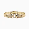 Bracelets|Effy Jewelry Signature 14K Yellow Gold Sapphire and Diamond Panther Bracelet