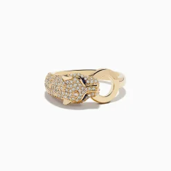 Rings|Effy Jewelry Signature 14K Yellow Gold Sapphire and Diamond Panther Ring
