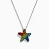Necklaces & Pendants|Effy Jewelry Splash 925 Sterling Silver Multi Color Sapphire Starfish Pendant