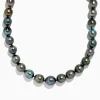 Necklaces & Pendants|Effy Jewelry Sterling Silver Cultured Tahitian Pearl Necklace