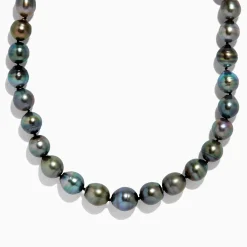 Necklaces & Pendants|Effy Jewelry Sterling Silver Cultured Tahitian Pearl Necklace