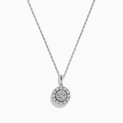Necklaces & Pendants|Effy Jewelry Sterling Silver Diamond Cluster Pendant