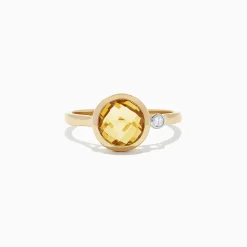Rings|BH Multi Sunset 14K Yellow Gold Citrine and Diamond Ring, 1.53 TCW