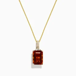 Necklaces & Pendants|BH Multi Sunset 14K Yellow Gold Citrine and Diamond Pendant, 7.45 TCW