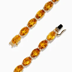 Bracelets|Effy Jewelry Sunset 14K Yellow Gold Citrine Tennis Bracelet 19.15 TCW