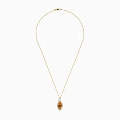 Necklaces & Pendants|BH Multi Sunset 14K Yellow Gold Citrine and Diamond Pendant, 4.54 TCW
