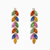 Earrings|BH Multi Watercolor 14K Yellow Gold Multi Sapphire and Diamond Drop Earrings