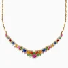 Necklaces & Pendants|Effy Jewelry Watercolors 14K Gold Multi Sapphire and Diamond Necklace