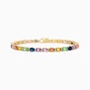 Bracelets|Effy Jewelry Watercolors 14K Gold Multi Sapphire and Diamond Bracelet, 8.96 TCW