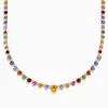 Necklaces & Pendants|Effy Jewelry Watercolors 14K Gold Multi Sapphire and Diamond Necklace