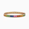 Bracelets|Effy Jewelry Watercolors 14K Gold Multi Sapphire and Diamond Bangle