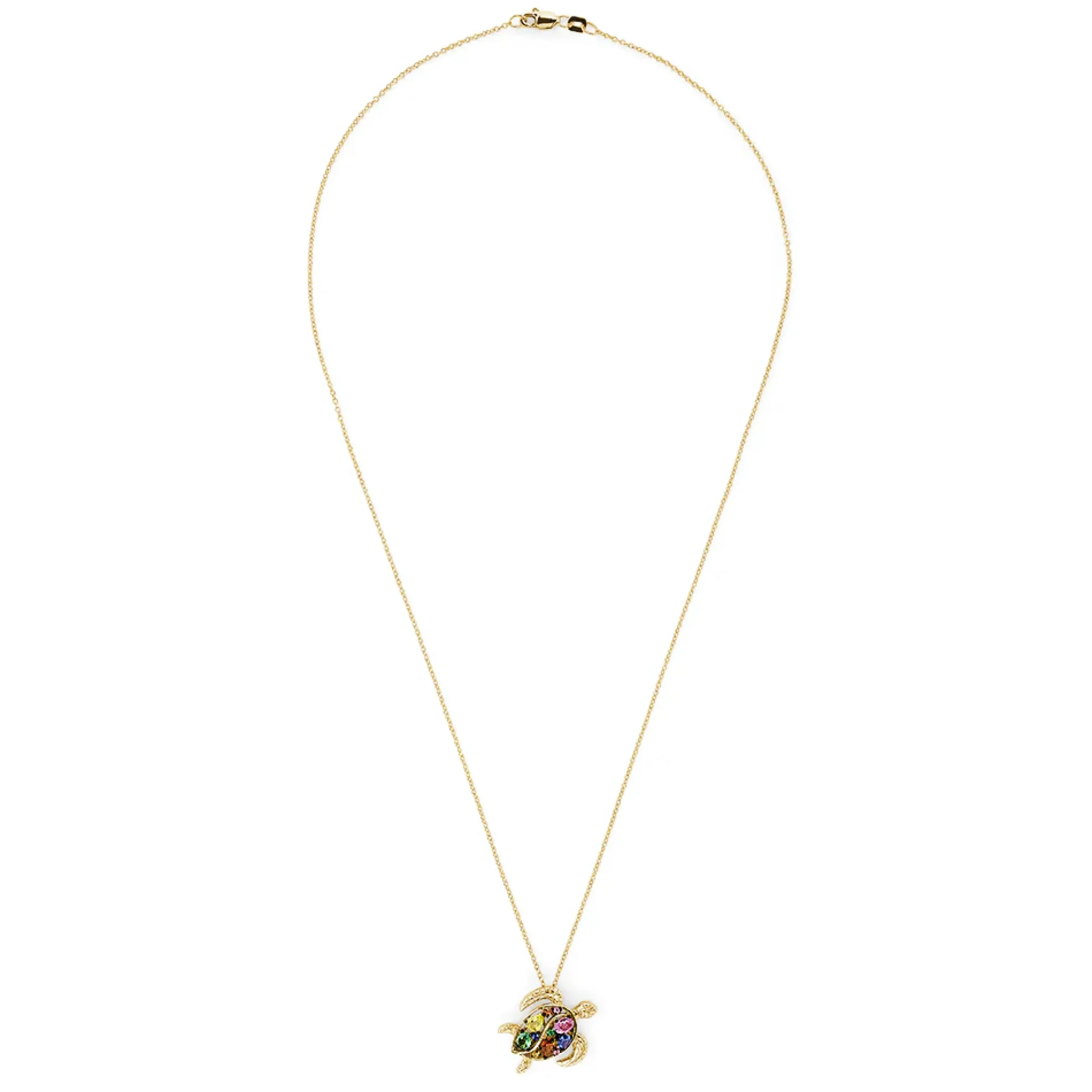 Necklaces & Pendants|Effy Jewelry Watercolors 14K Gold Sapphire u0026 Diamond Turtle Pendant, 0.99 TCW