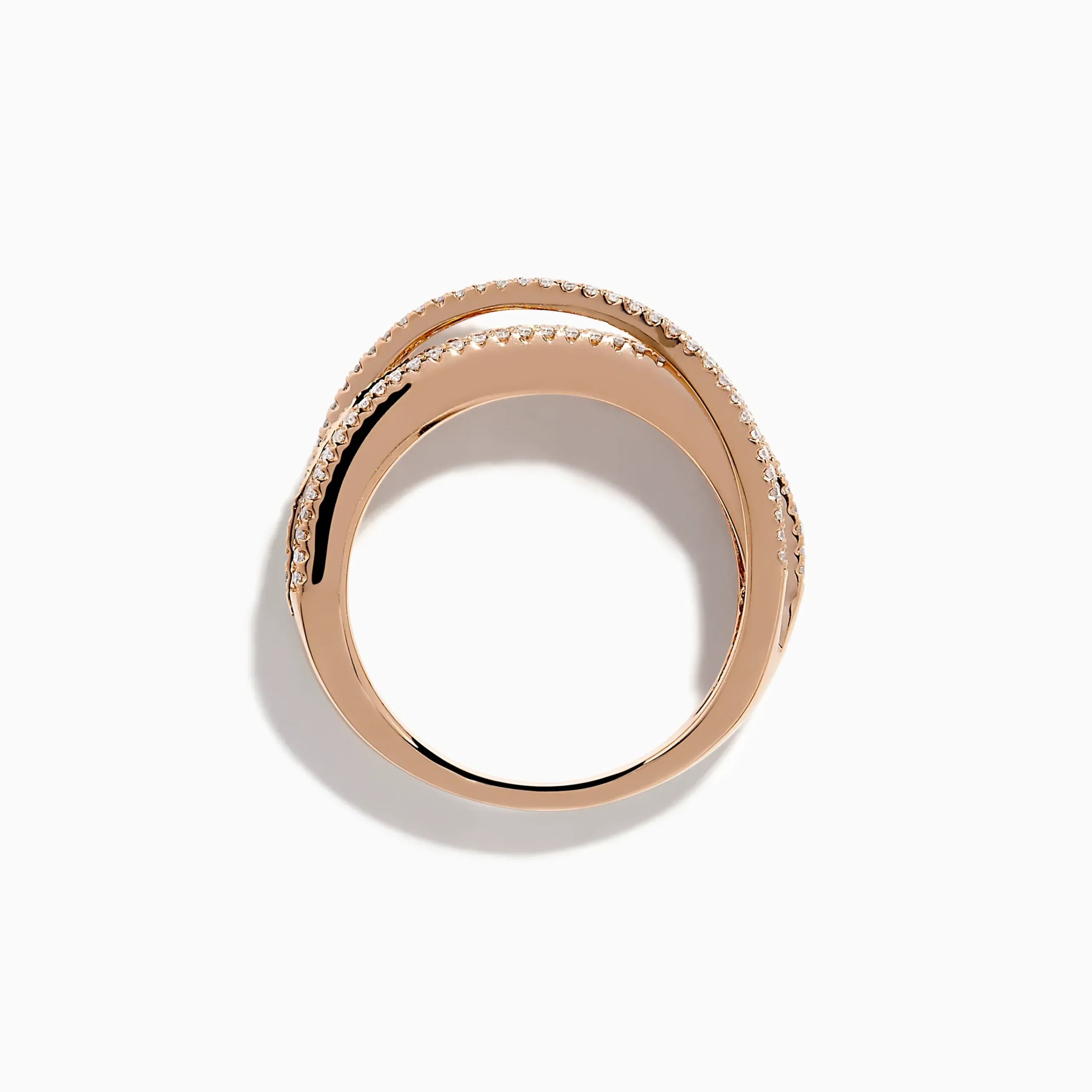 Rings|Effy Jewelry Watercolors 14K Rose Gold Multi Color Sapphire and Diamond Band Ring