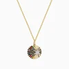 Necklaces & Pendants|Effy Jewelry Watercolors 14K Two Tone Gold Multi Sapphire and Diamond Star Burst Pendant