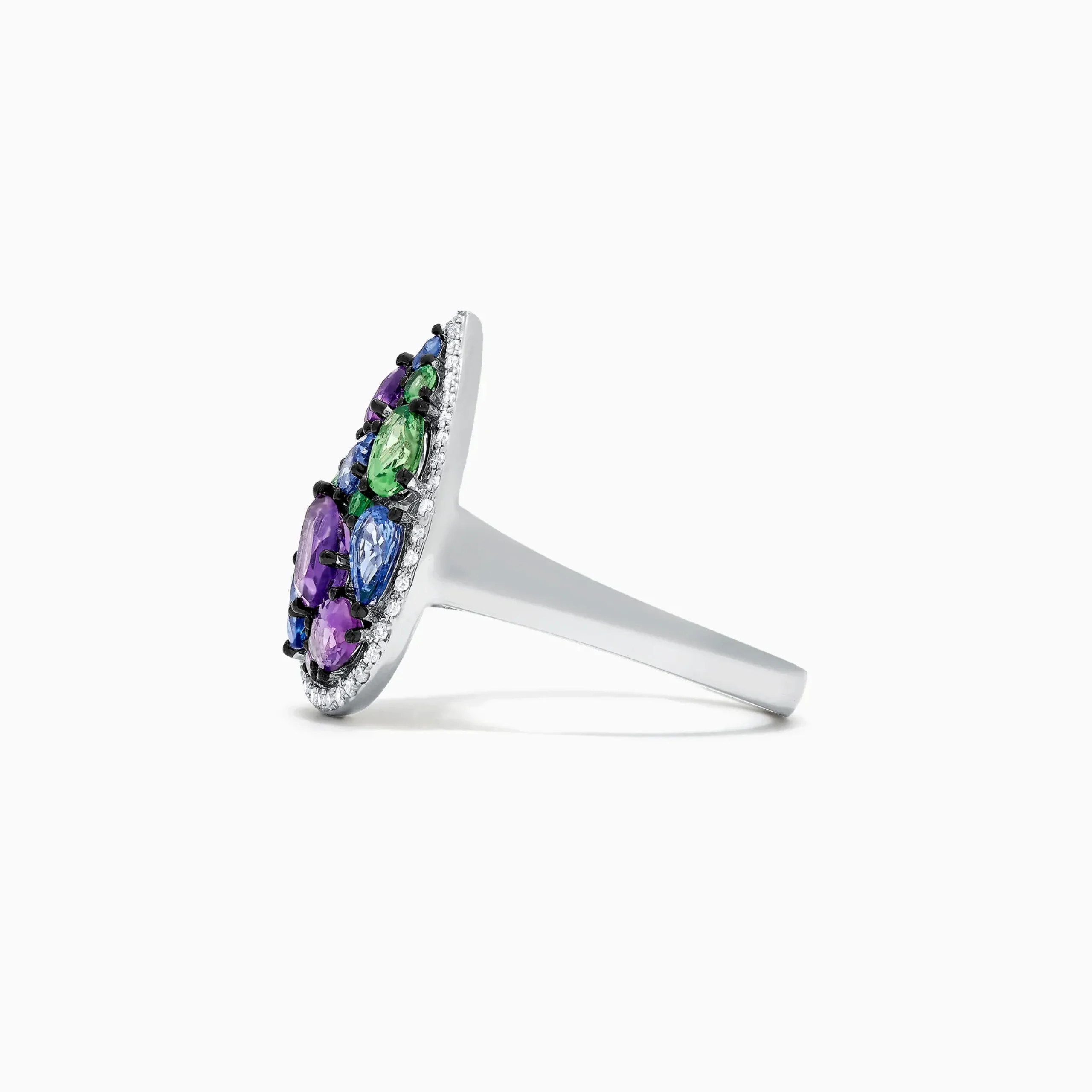 Rings|Effy Jewelry Watercolors 14K White Gold Multi Gemstone and Diamond Ring, 2.45 TCW