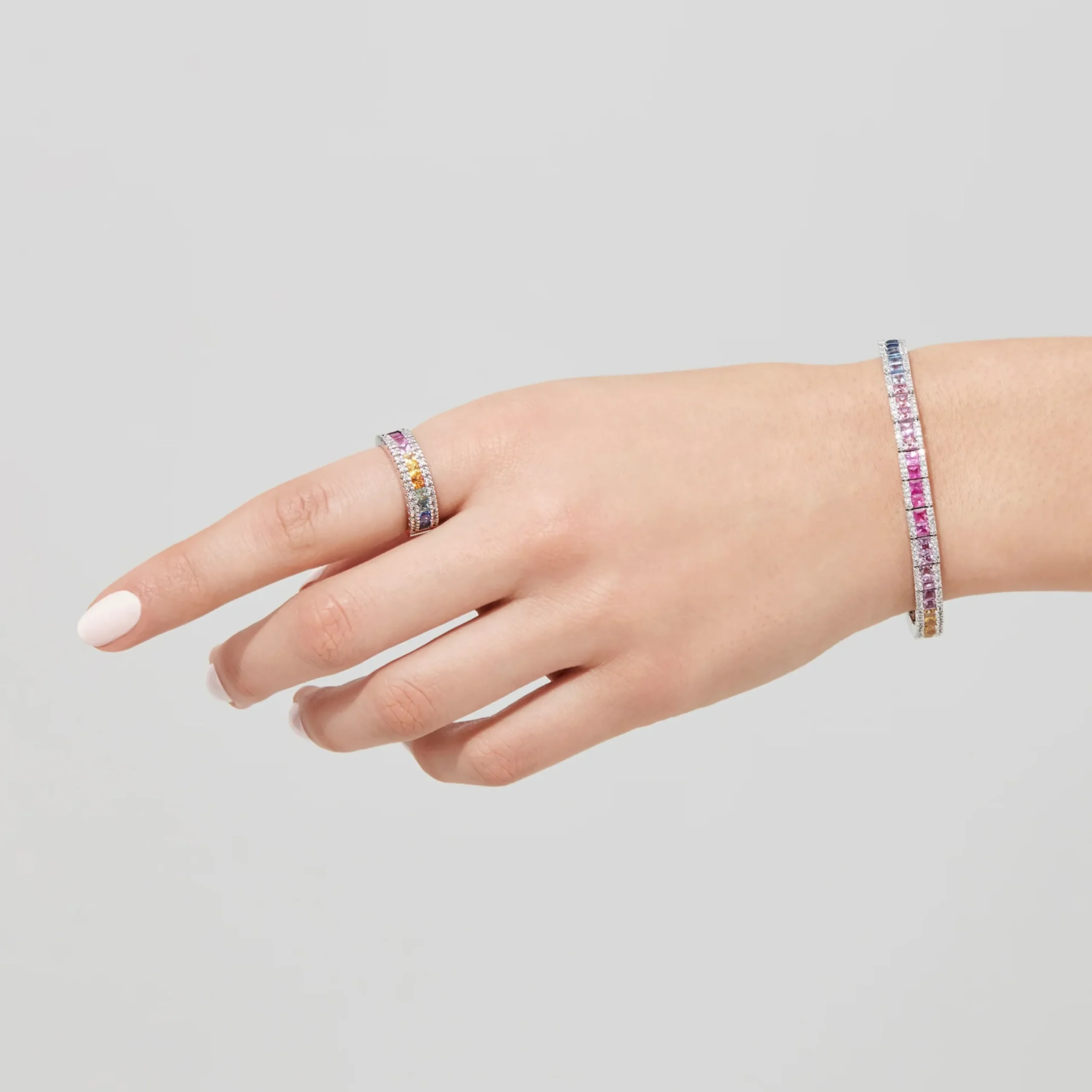 Rings|Effy Jewelry Watercolors 14K White Gold Sapphire u0026 Diamond Ring, 1.46 TCW