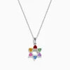 Necklaces & Pendants|Effy Jewelry Watercolors 14K White Gold Multi Color Sapphire and Diamond Star of David Pendant