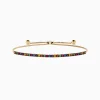 Bracelets|Effy Jewelry Watercolors 14K Yellow Gold Tsavorite and Multi Sapphire Tennis Bracelet