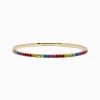 Bracelets|Effy Jewelry Watercolors 14K Yellow Gold Multi Sapphire Bangle