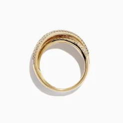 Rings|Effy Jewelry Watercolors 14K Yellow Gold Multi Sapphire and Diamond Ring, 2.05 TCW