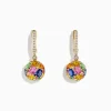 Earrings|Effy Jewelry Watercolors 14K Yellow Gold Multi Sapphire Ball Earrings