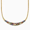 Necklaces & Pendants|Effy Jewelry Watercolors 14K Yellow Gold Multi Sapphire and Diamond Necklace