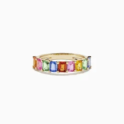 Rings|BH Multi Watercolors 14K Yellow Gold Multi Sapphire Ring, 2.22 TCW