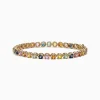 Bracelets|Effy Jewelry Watercolors 14K Yellow Gold Multi-Sapphire Tennis Bracelet, 8.05 TCW