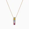 Necklaces & Pendants|Effy Jewelry Watercolors 14K Yellow Gold Multi Sapphire u0026 Diamond Pendant, 1.17 TCW