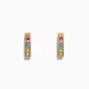 Earrings|Effy Jewelry Watercolors 14K Yellow Gold Multi Sapphire u0026 Diamond Earrings, 2.13 TC