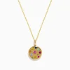 Necklaces & Pendants|Effy Jewelry Watercolors 14K Yellow Gold Multi Color Coin Pendant