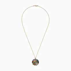 Necklaces & Pendants|Effy Jewelry Watercolors 14K Yellow Gold Multi Sapphire u0026 Diamond Pendant, 5.71 TCW
