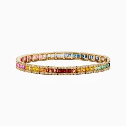 Bracelets|Effy Jewelry Watercolors Sapphire and Diamond Bracelet, 9.16 TCW